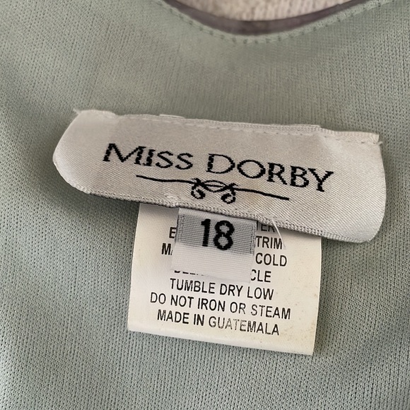 VINTAGE Miss Dorby Maxi Tea Dress Women 18 Purple Floral Print Modest Elegant - Picture 3 of 10